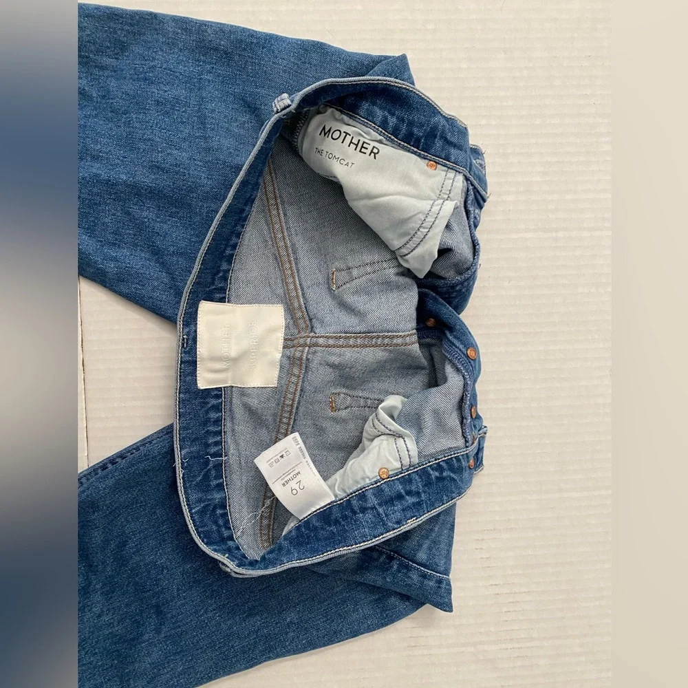 MOTHER SUPERIOR Tomcat Jeans Playing With Scissors Cropped Straight Leg 29 - Picture 7 of 16